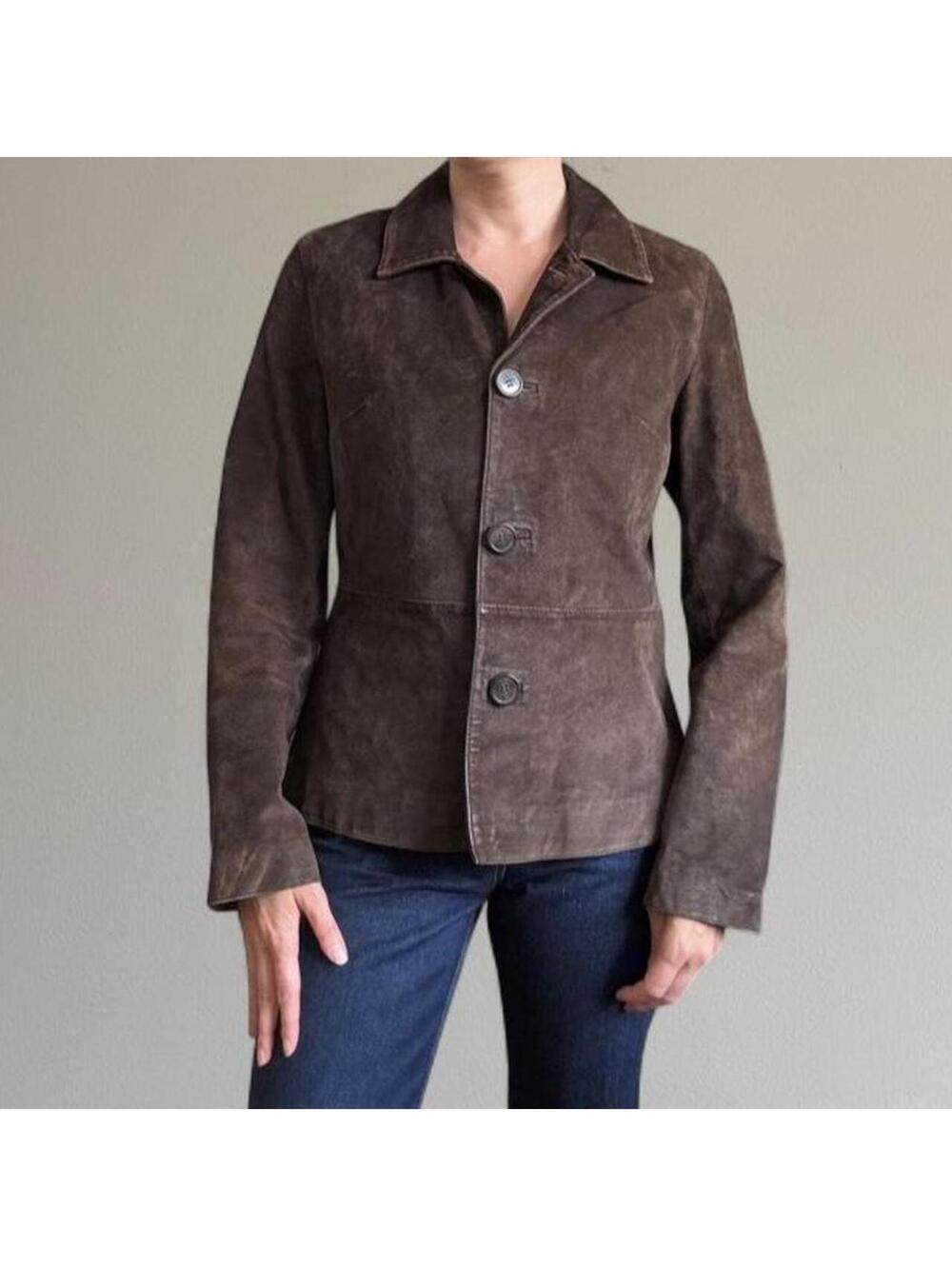 Vintage brown suede jacket from Papaya.